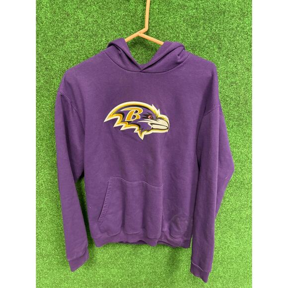 Baltimore Ravens Purple Hoodie Sweatshirt Sz Large UNISEX - Picture 1 of 5
